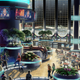 Illustration for article titled Concept Art Writing Prompt: A Stroll Down A Moon Base Promenade